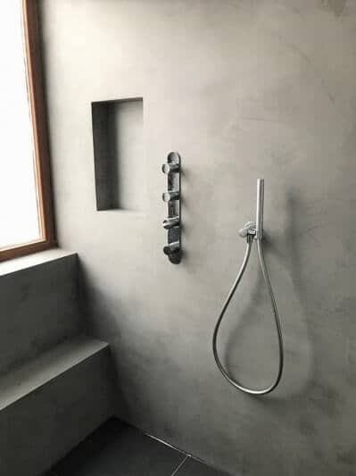 Badkamer betonlook bij Erkelens Sanitair